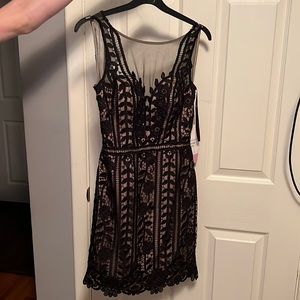Black lace formal dress